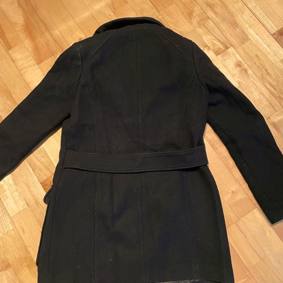 Black Zara wool Peacoat Size Medium - Picture 1 of 3
